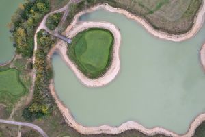 Les Bordes (Old) 14th Green Aerial